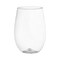 Clear Elegant Stemless Disposable Plastic Wine Glasses - 16 oz. (64 Glasses)